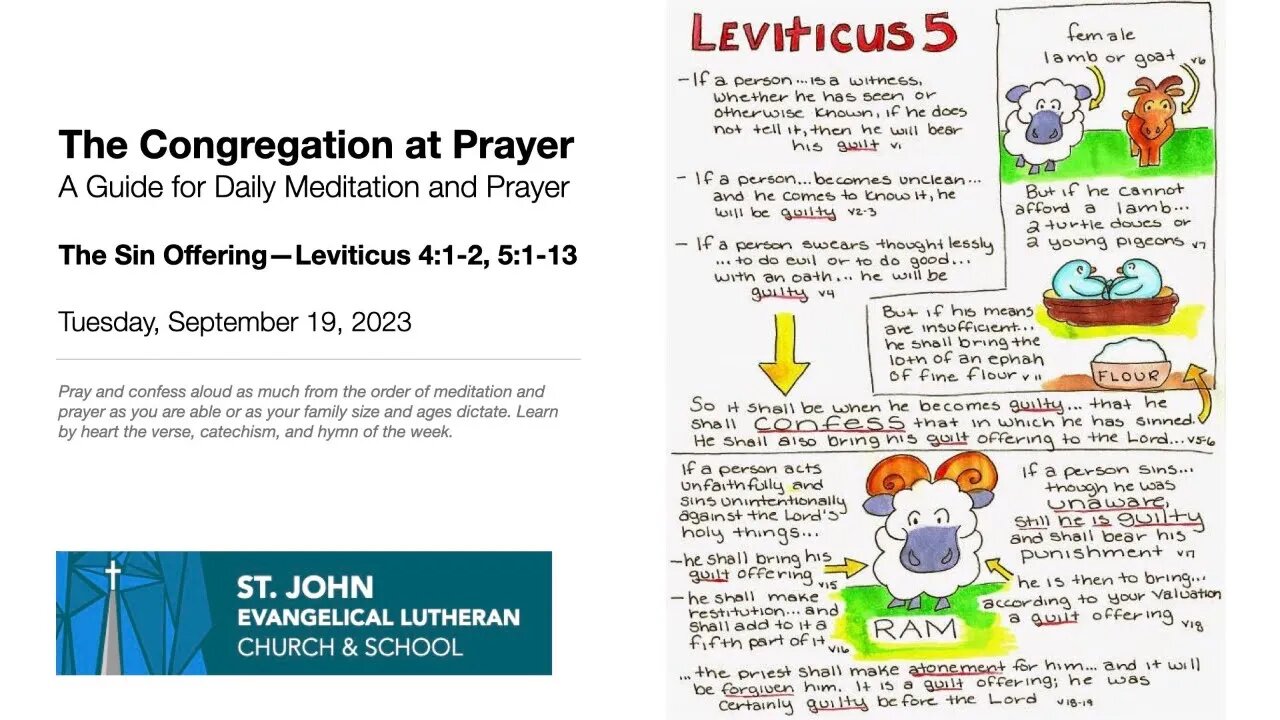 The Sin Offering—Leviticus 4:1-2, 5:1-13