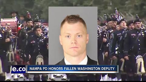 Nampa police attend services for slain Washington state deputy