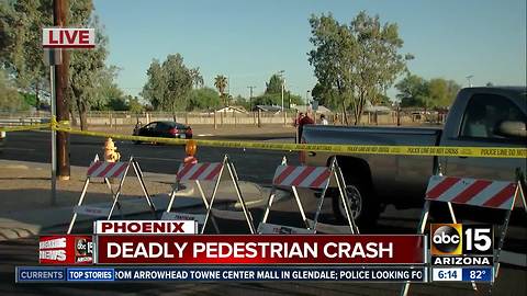 Pedestrian killed in crash near 23rd Avenue and Cactus Road