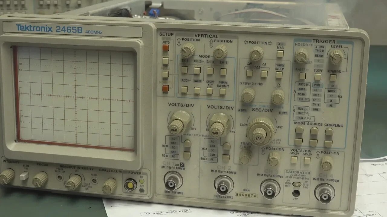 Tektronix 2465B Magic Smoke CAPTURED!