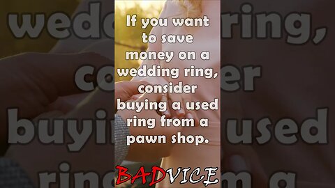 BADVICE: This is how you save money on a wedding ring