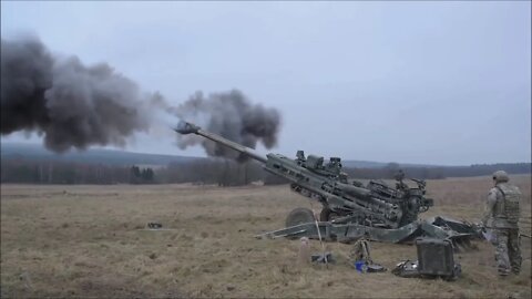 U.S. Soldiers Fire M777 Howitzers