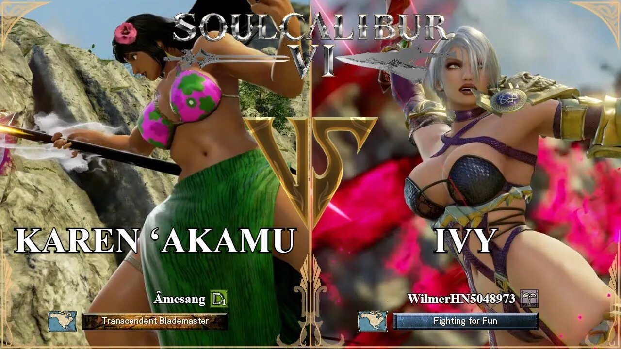 SoulCalibur VI — Amesang (Karen ‘Akamu) VS WilmerHN5048973 (Ivy) | Xbox Series X Casual