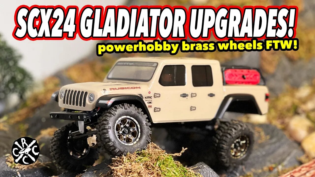 Axial SCX24 Jeep Gladiator Upgrades: Powerhobby Brass Wheels FTW!