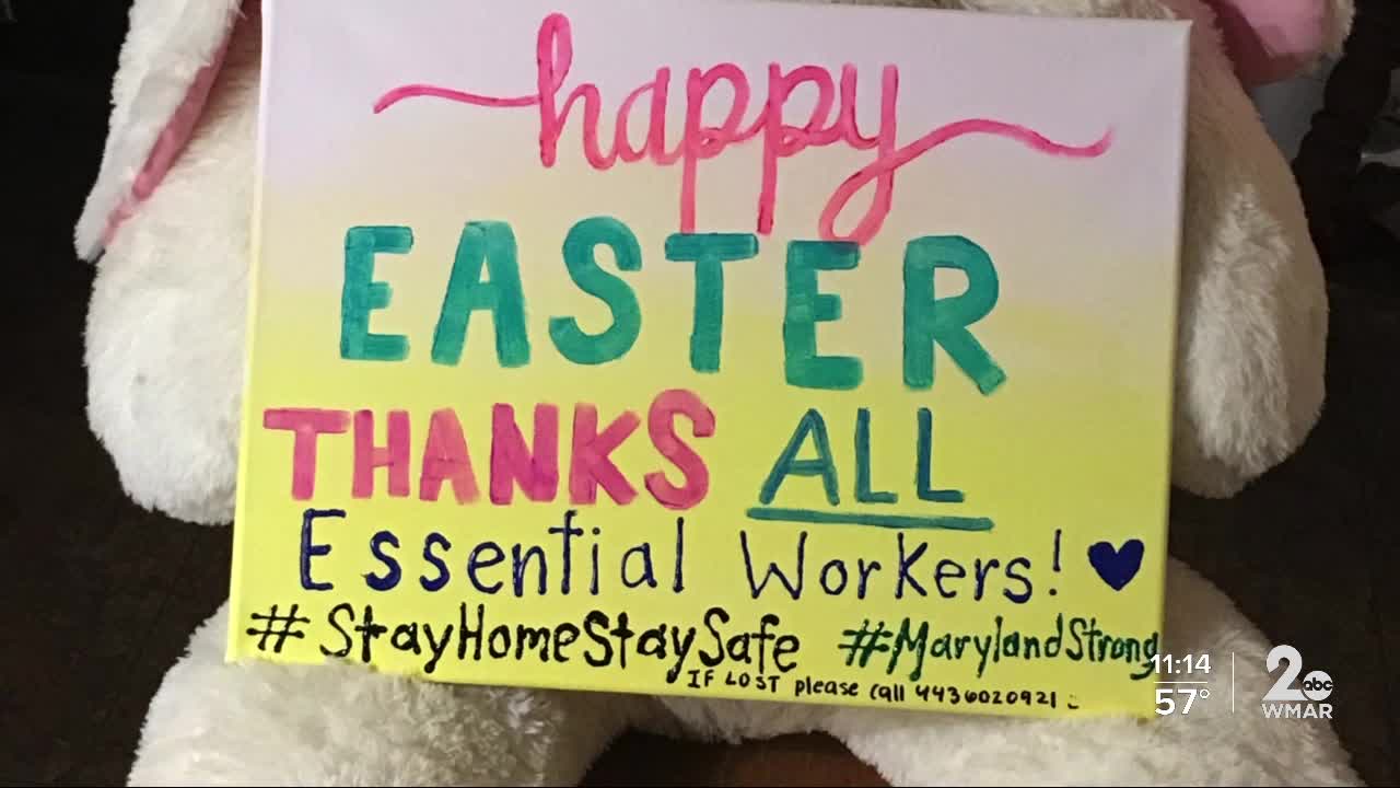 Kind Easter message to essential workers stolen in Parkville