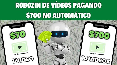 Novo Robô de Vídeos Distribui $700 De Graça Toda Hora (GARANTIDO) Ganhar Dinheiro Online