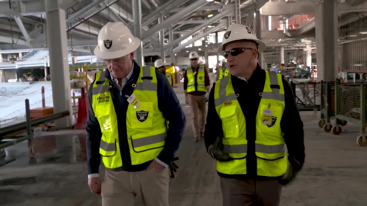 NFL Commissioner Roger Goodell tours stadium