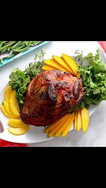 Mango Mustard Glazed Ham
