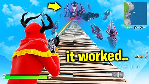 How I Glitched To GALACTUS! (Fortnite)