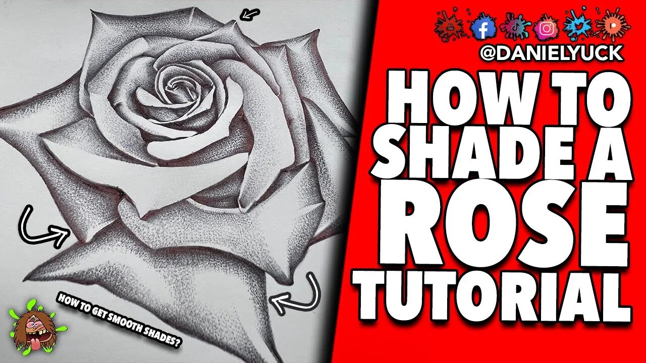 How To Shade A Rose With A Pen