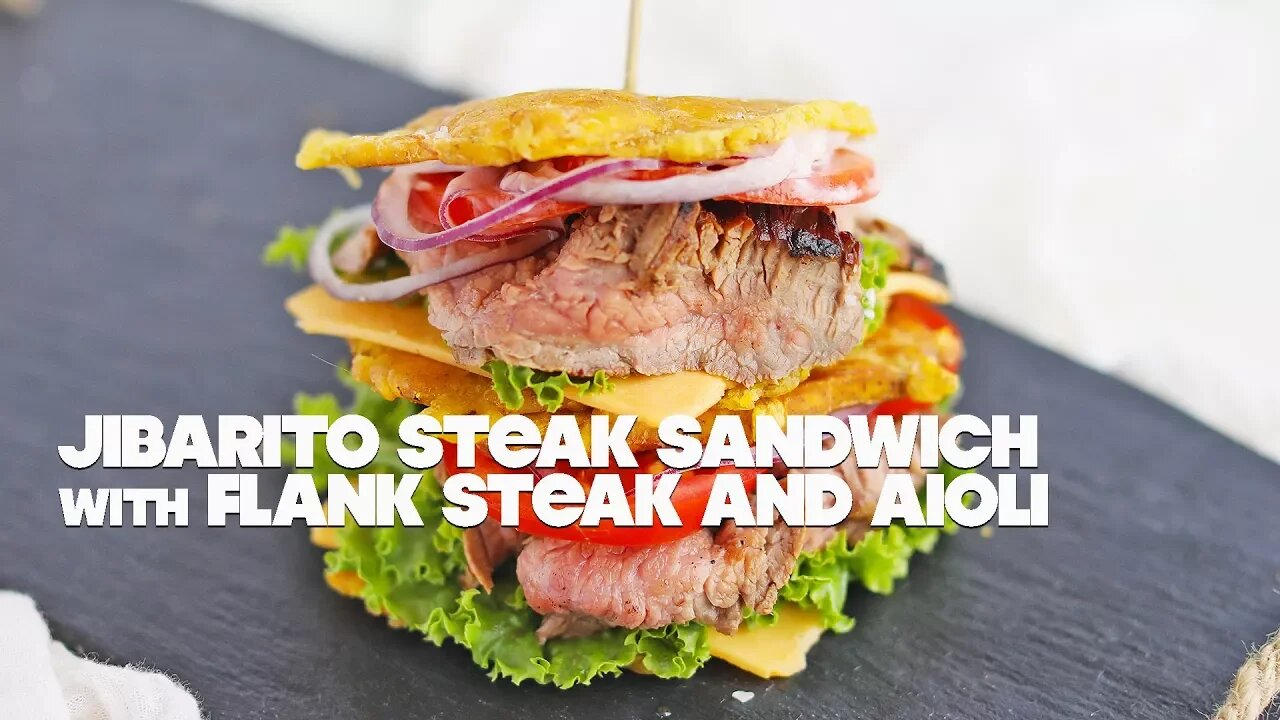 Jibarito Sandwich Recipe with Flank Steak and Aioli