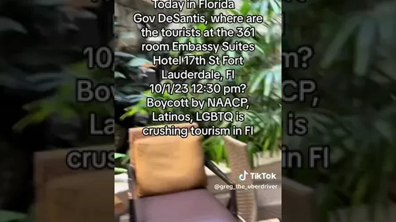 Where Are The #Tourist #Florida? #Boycott #DeSantis #FortLauderdale #Hotel #Tourism