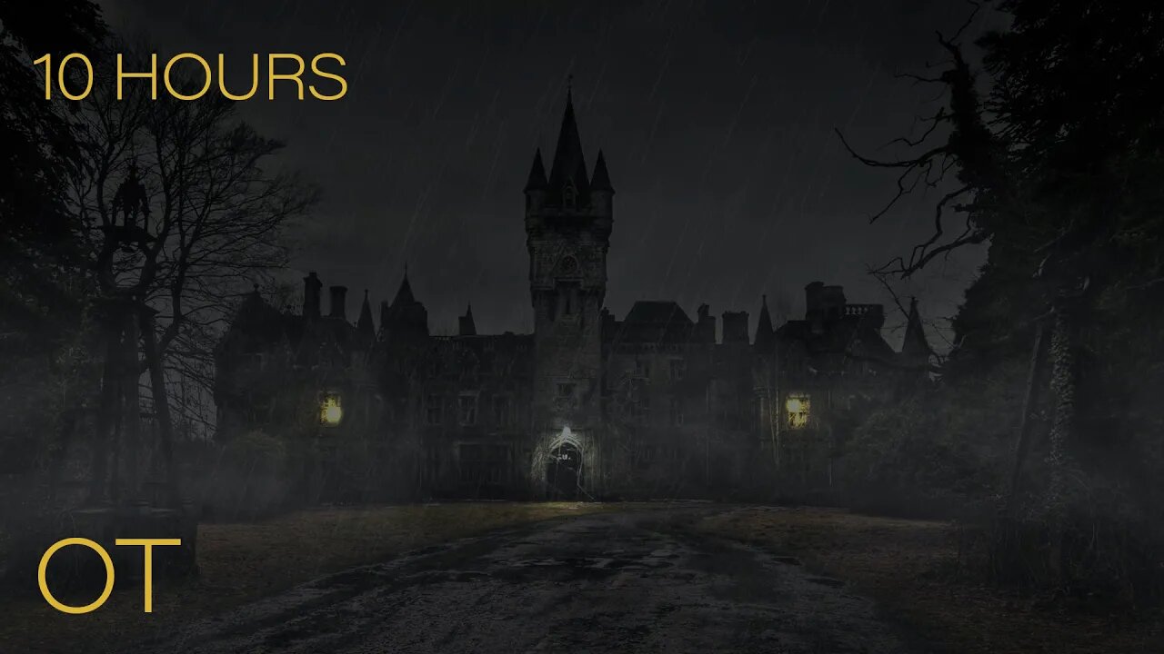 Spooky Stormy Night at Miranda Castle | Thunder, Rain & Haunted Castle Ambience | Relax | Sleep
