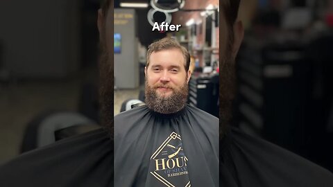 Before and after haircut transformation