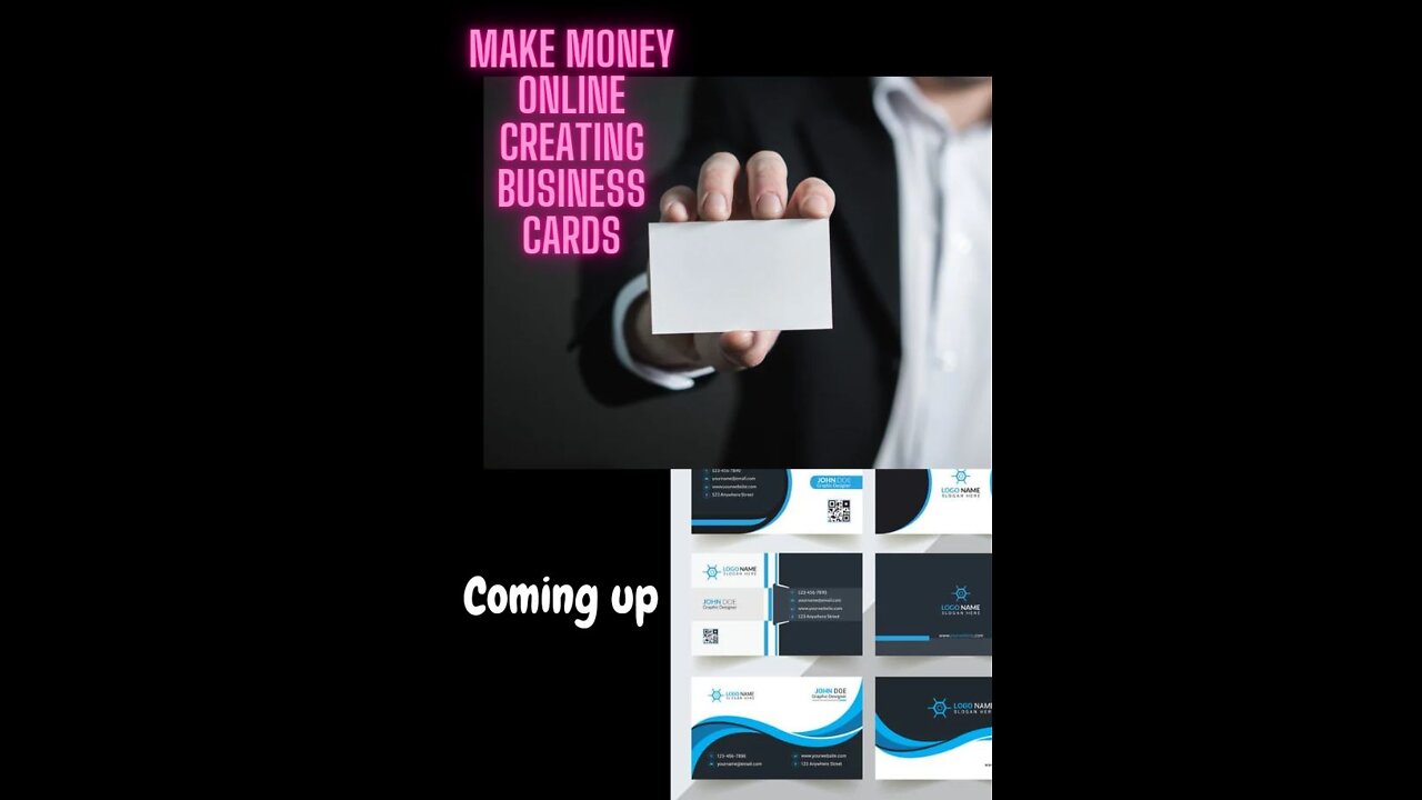 Make money online by creating business/complimentary cards!