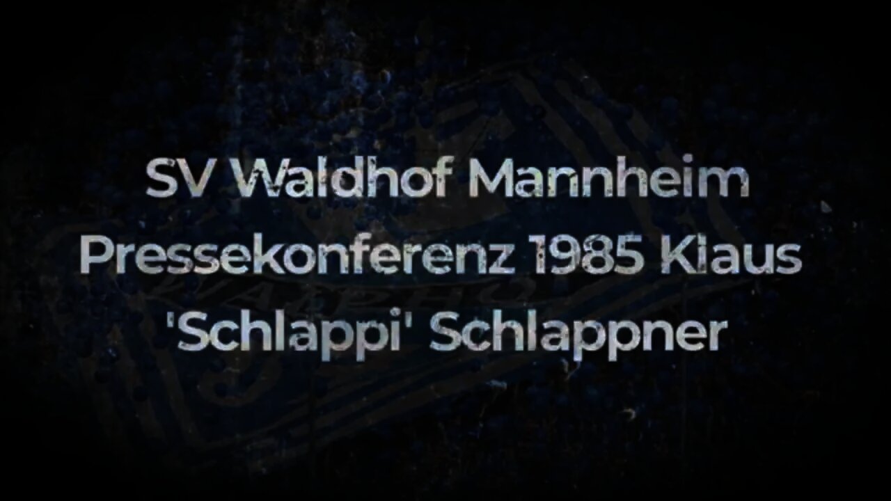 SV Waldhof Mannheim Pressekonferenz 1985 Klaus Schlappi Schlappner