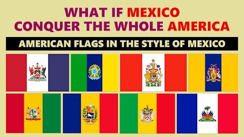 AMERICAN FLAGS in the Style of MEXICO - Alternate Flags of America