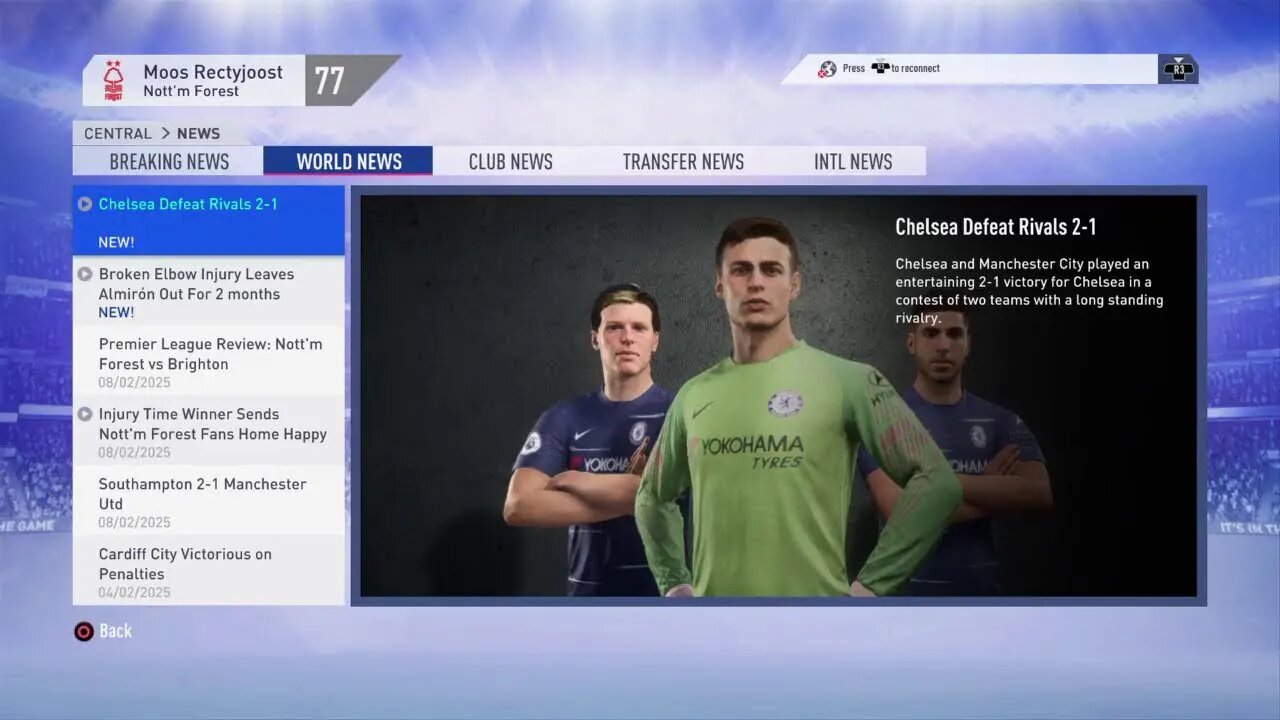 Nottingham Forest S:7 EPL Match 26 VS Brighton (15-9-1)