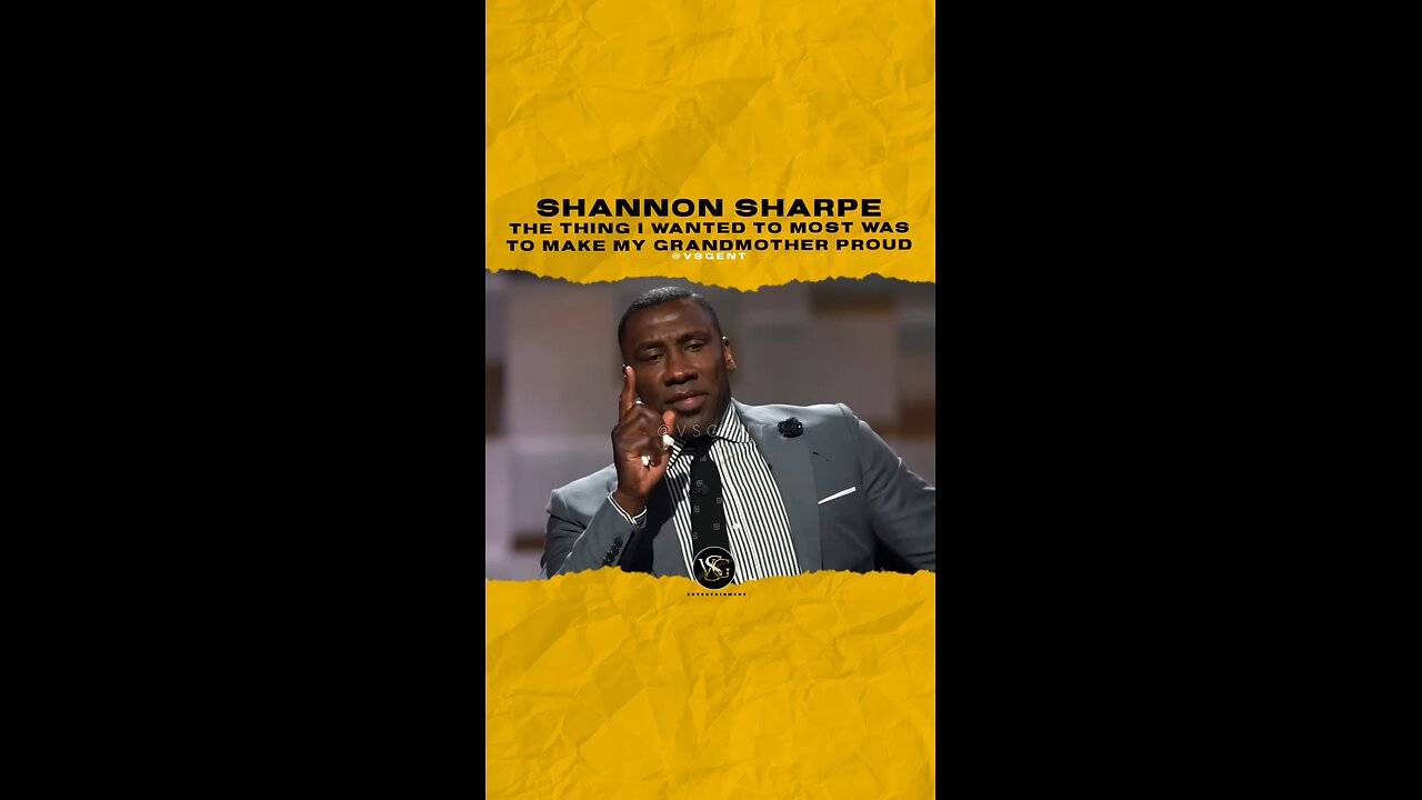@shannonsharpe84 The thing I wanted the most was to make my grandmother proud