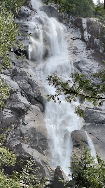 Upclose view of Shannon Waterfalls