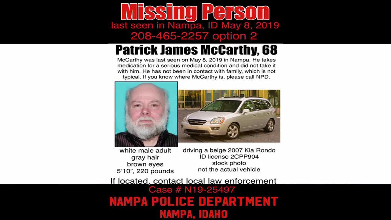 Nampa Police searching for man missing since last week