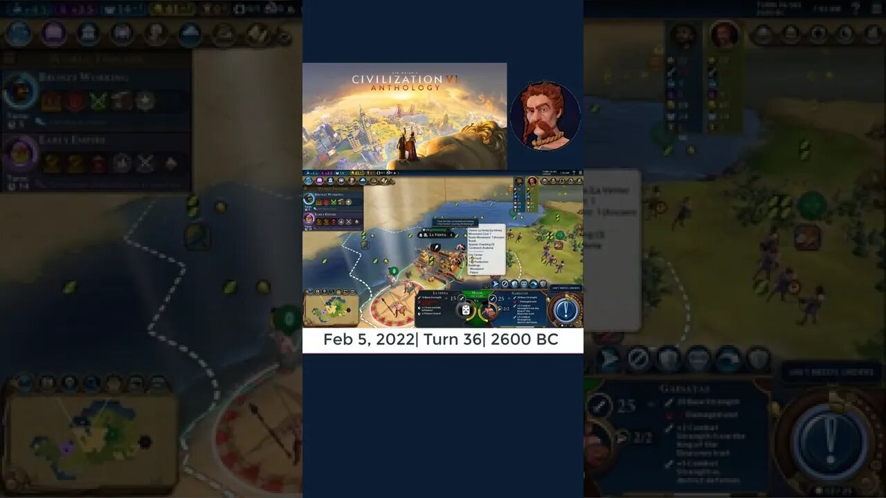 #oneturnadaychallenge #civ6 – Turn 36 - LA VENTA UNDER SIEGE! #shorts