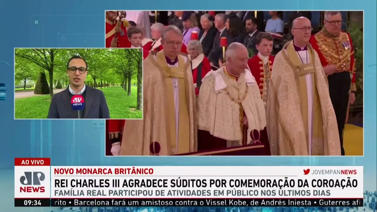 Rei Charles III agradece súditos por comemoração da coroação