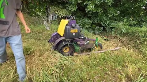 NOBODY + would + mow + this + NIGHTMARE + of + a + yard + for + this + KIND + lady + SO + I + DID FO
