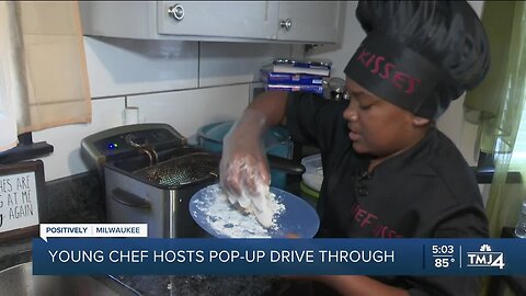 ‘People really enjoy my food’: 11-year-old chef draws in dozens of customers