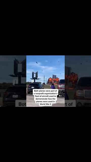 Six people were killed when two historic military planes collided and crashed to the ground at