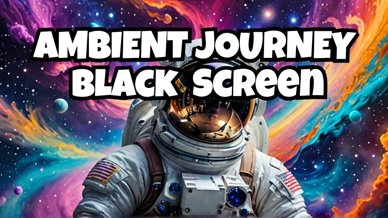 Ethereal Space Journey: 3 Hours of Ambient Music for Focus and Concentration - Black Screen