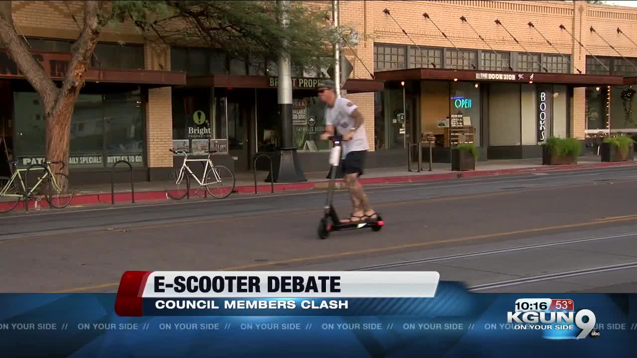 Tucson City Council members clash on e-scooters