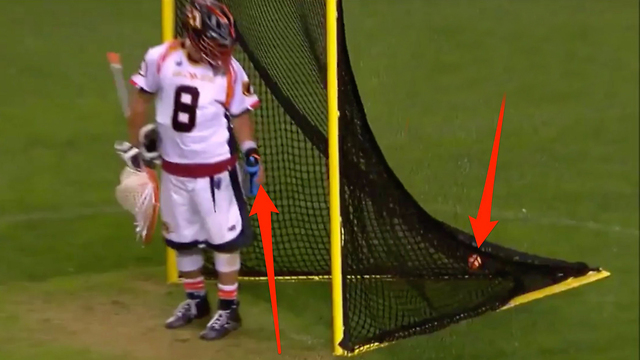 Lacrosse Goal Scores FULL-FIELD Goal After Catching His Opponent Sleeping