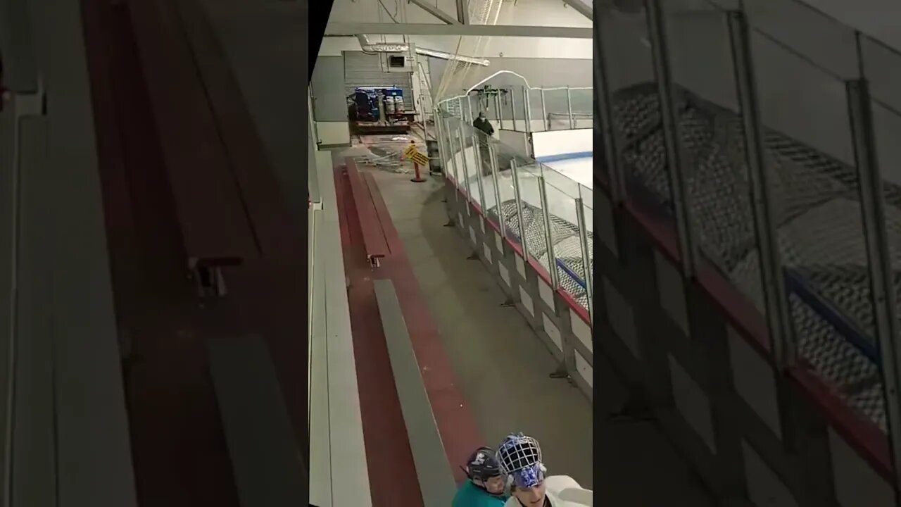 Funny Work Fail: Slipping on Ice Rink #shorts