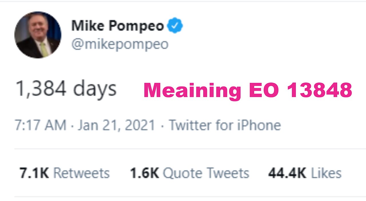 Pompeo Share a Tweet 1384