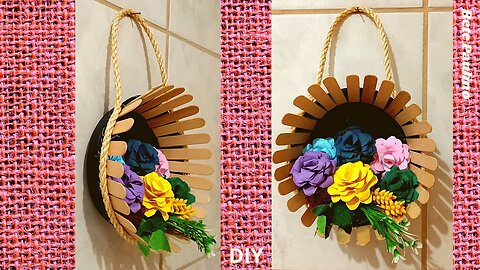 FAÇA DECORAÇAO DE PAREDE COM MARMITA DE ISOPOR/DIY/styrofoam tray DECORATION/PALITOS DE DEPILAÇÃO