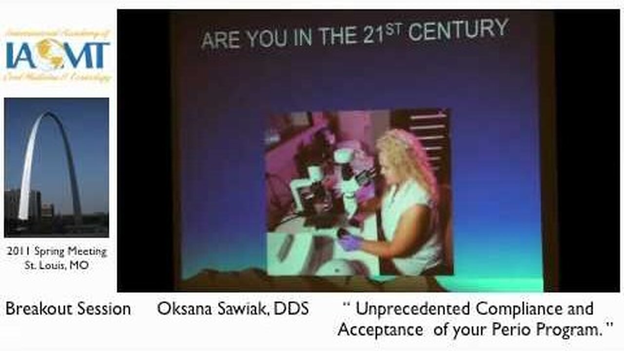 Dr. Oksana Sawiak discusses a perio program that helps compliance IAOMT St. Louis 2011