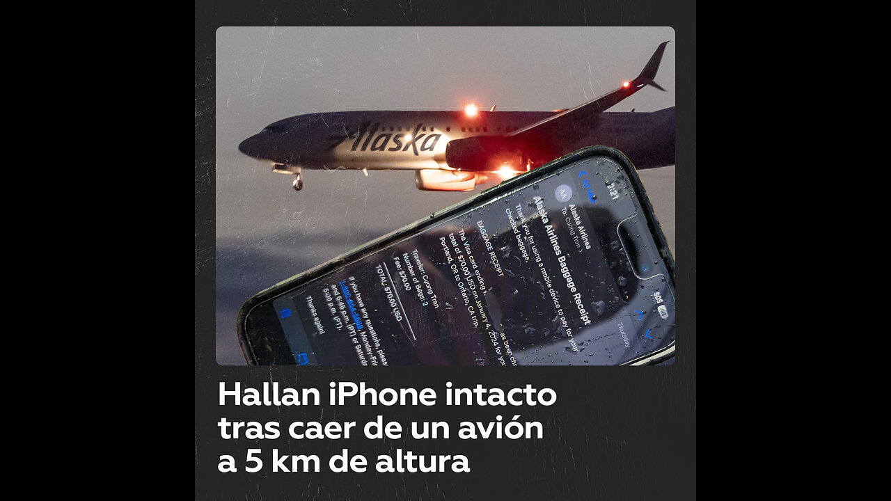 Encuentran intacto un iPhone que cayó de un avión del que se desprendió parte del fuselaje