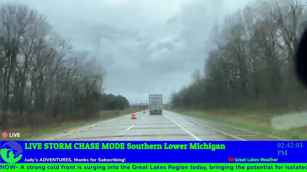 LIVE STORM CHASE MODE Southern Michigan