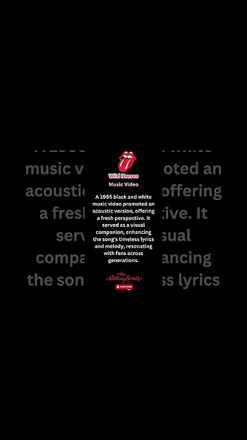 Wild Horses Music Video #shorts #rollingstones #rocknroll
