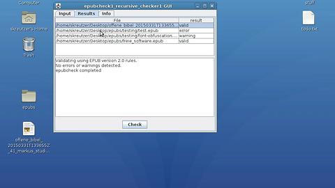 GUI for epubcheck (able to search directories recursively)