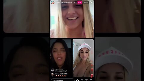 Latina Instagram Model Camila Carmenates Along With Her Baddie Friend Have Fun On IG Live (06/05/23)