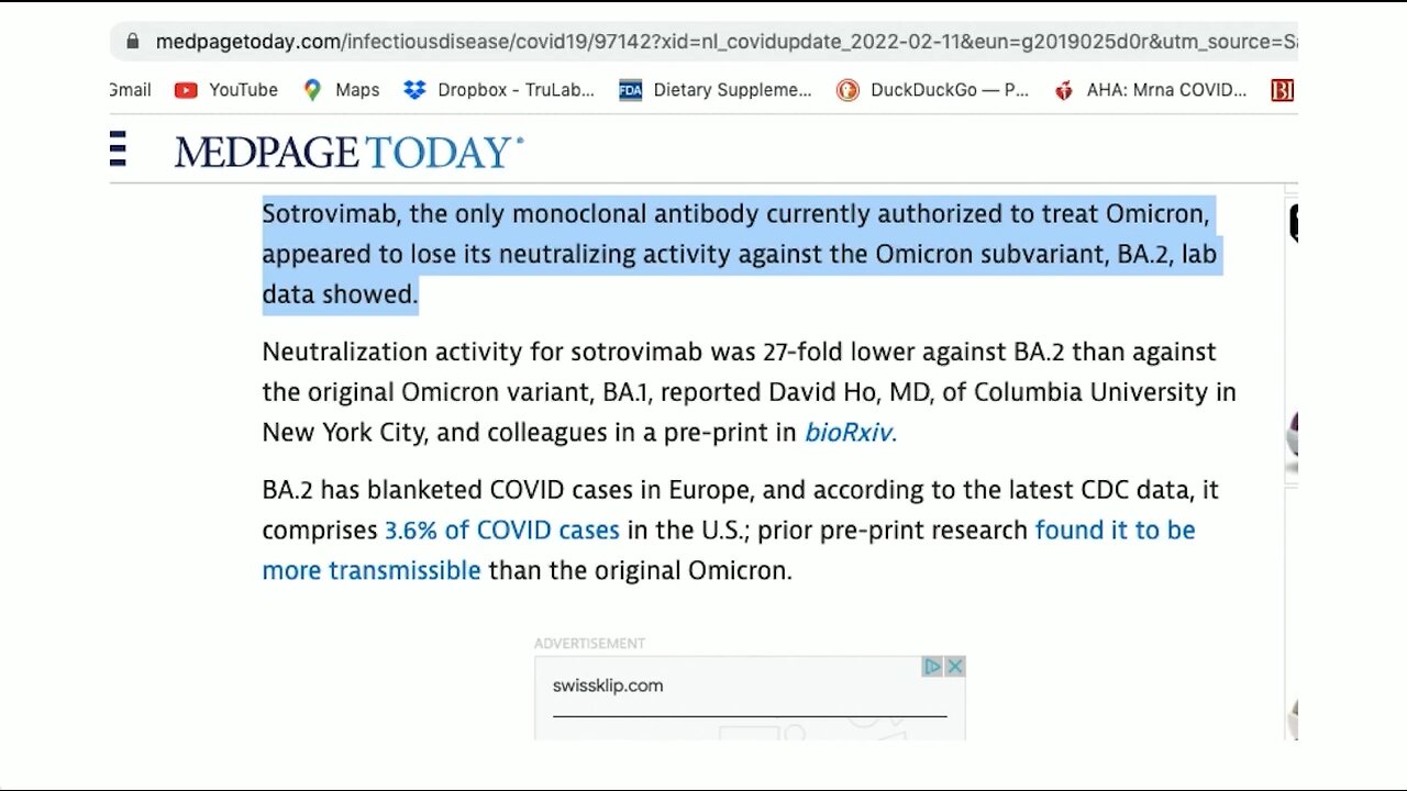 Dr. Bryan Ardis | "So There Are No Monoclonal Antibodies, It's Just Pfizers Drug"