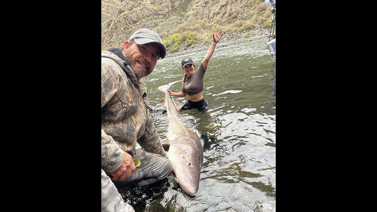 9 Foot Sturgeon On Rod and Reel!