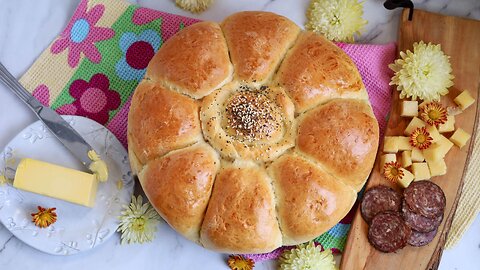 Make it For Easter! Beautiful Flower Shaped Bread. Pillowy Soft.