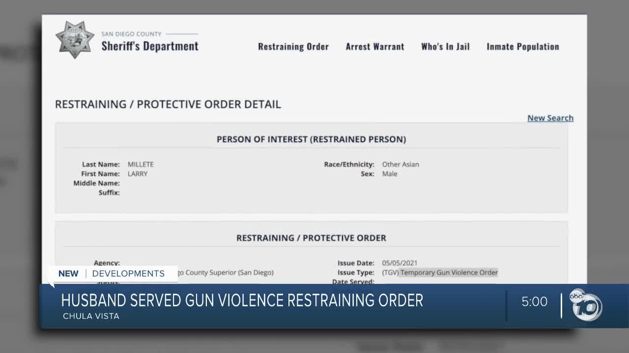 Millete gun violence restraining order