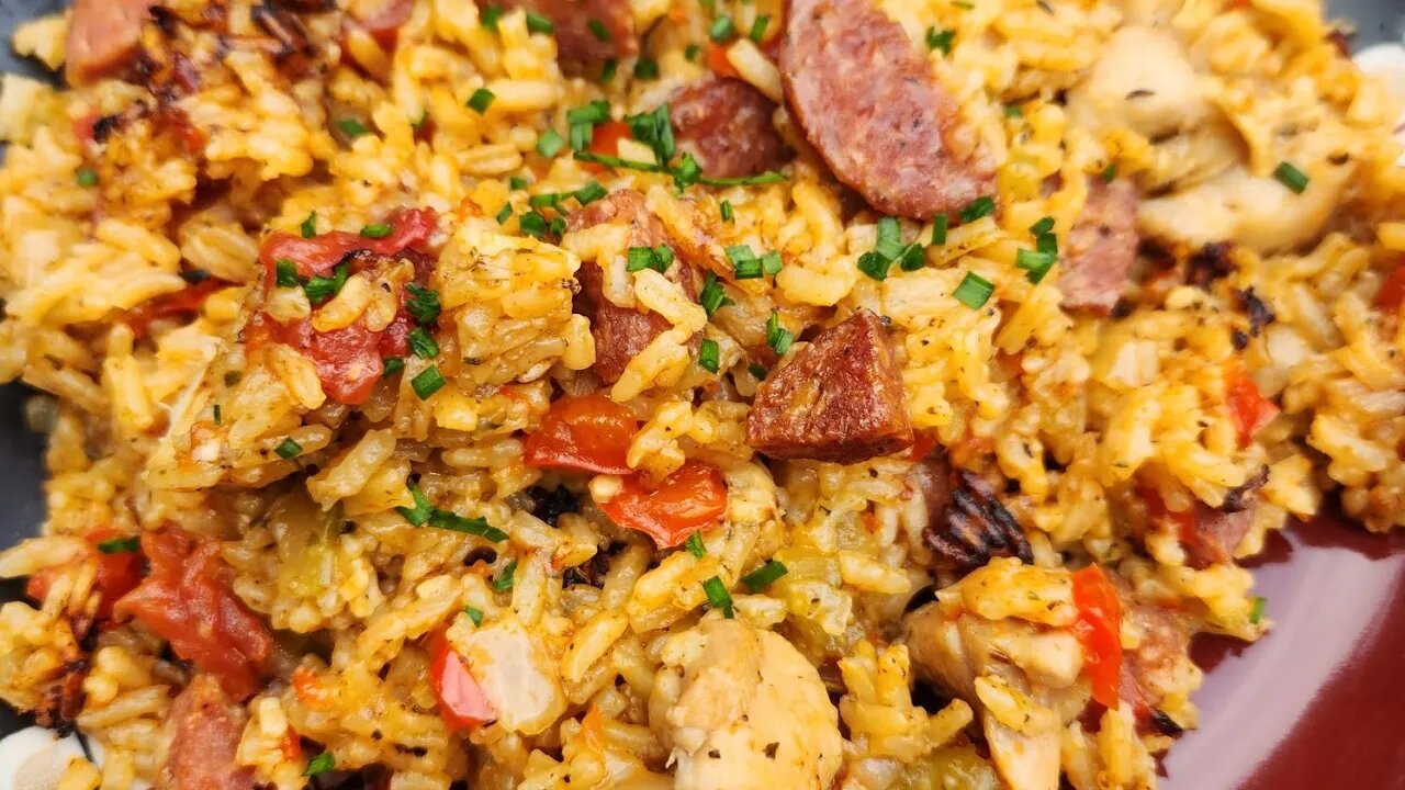 Cajun Chicken and Sausage Jambalaya!!