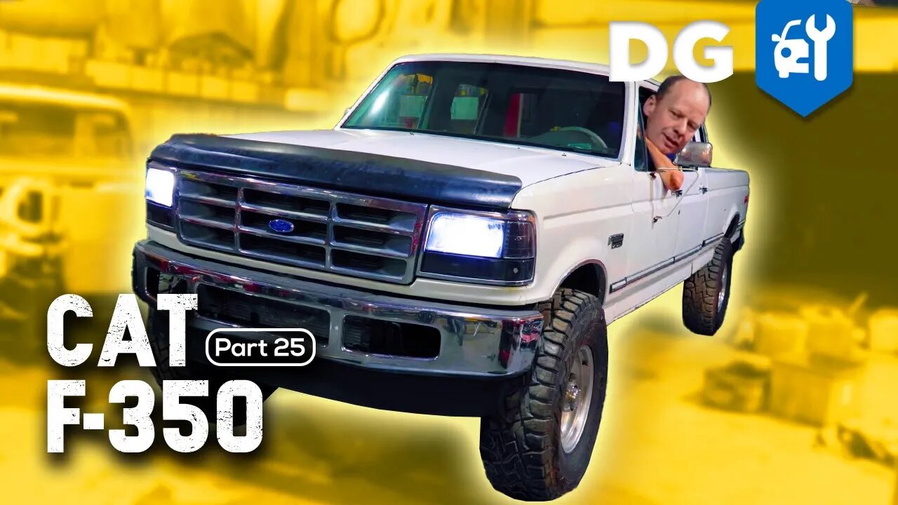 CAT Diesel swapped F350 Moves Under Its Own Power! #FTreeKitty [EP25]