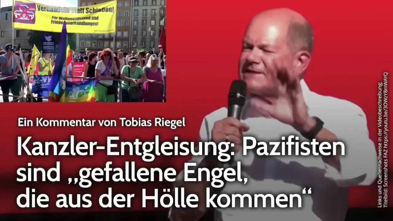 Kanzler-Entgleisung: Pazifisten sind „gefallene Engel, die aus der Hölle kommen“ | Tobias Riegel NDS