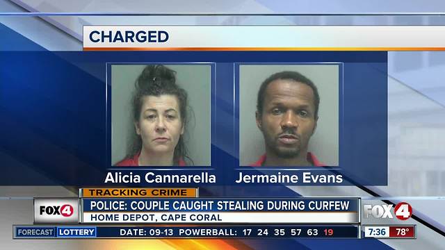 Couple caught stealing during curfew